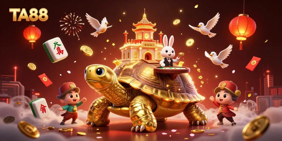 Experience thrilling gameplay at TA88 with a vibrant casino scene featuring unique characters and magical elements.
