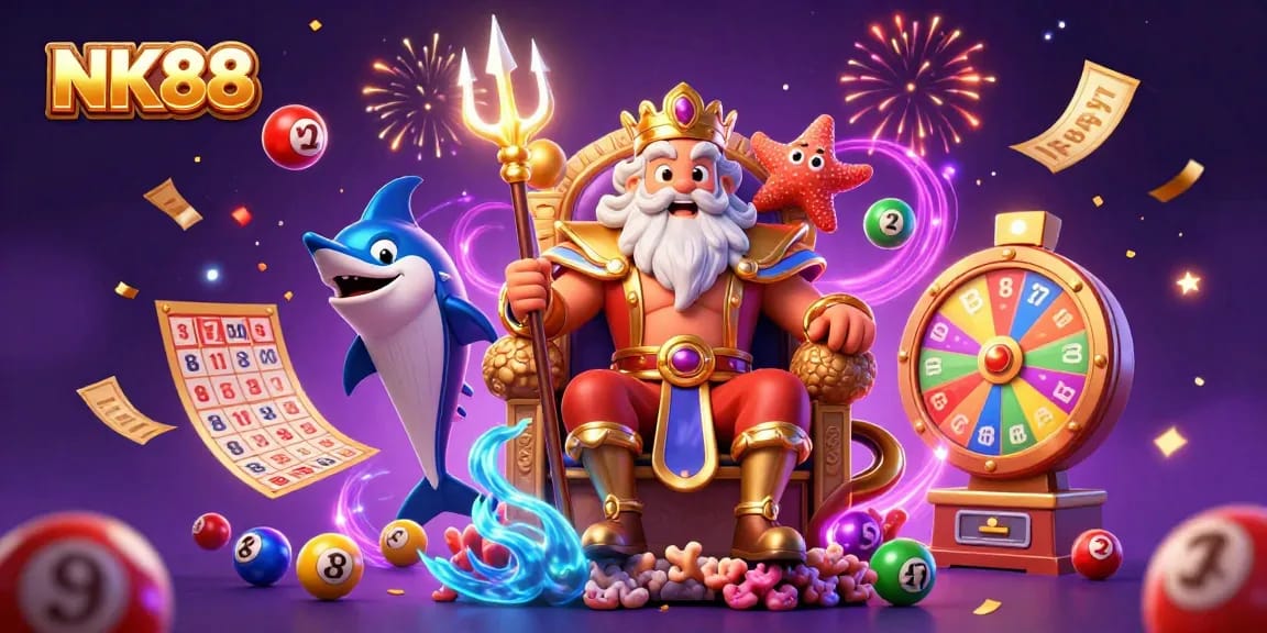 Engage in exciting games at NK88 with vibrant lottery elements and magical themes.