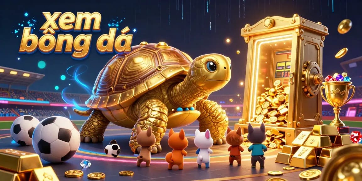 xem bóng đá with vibrant sports betting elements and dynamic golden treasure, designed for vibrant online casino scenes