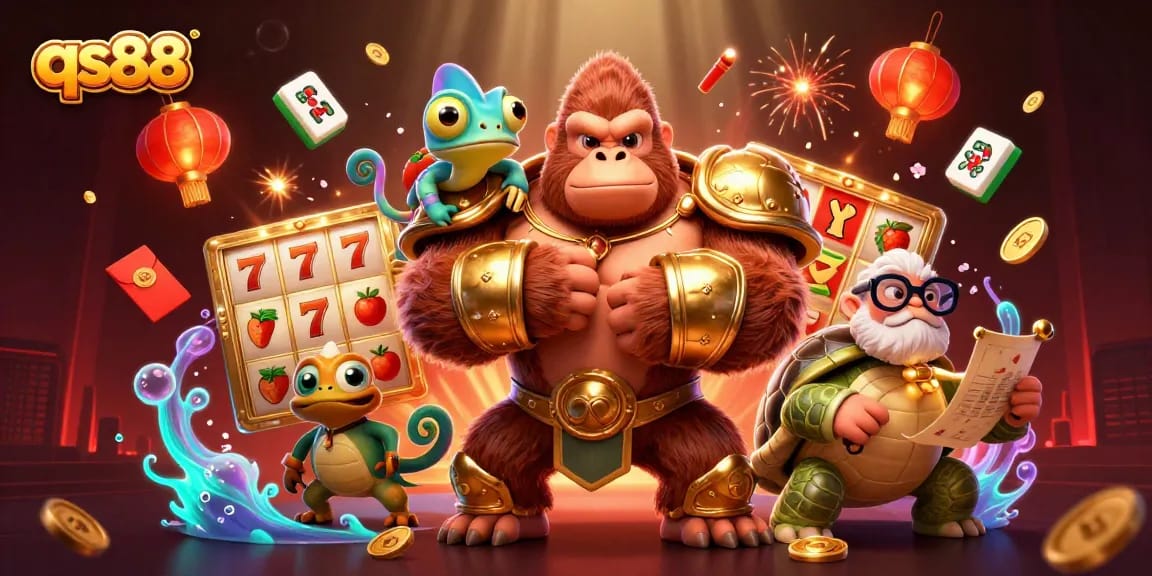 Engage in thrilling casino adventures with qs88, featuring vibrant characters and dynamic gambling elements.