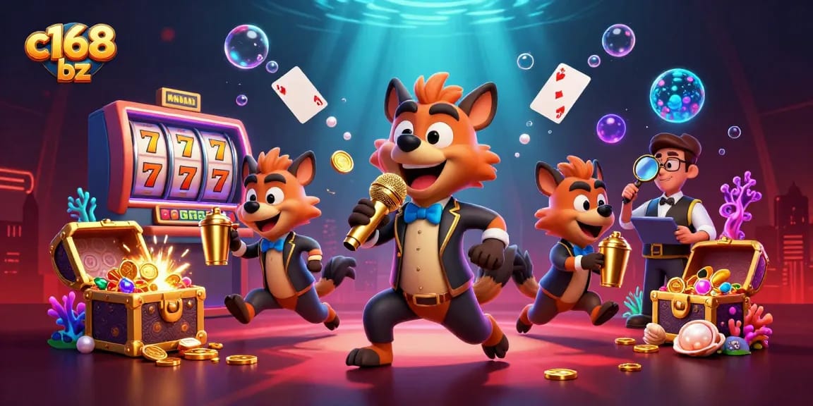 Experience exciting gameplay and vibrant visuals at c168 bz casino with hyenas running a comedy club.