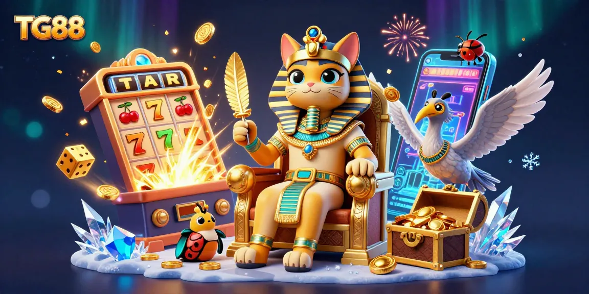 Experience the excitement of TG88 casino with dynamic characters, popular game elements, and vibrant visuals.