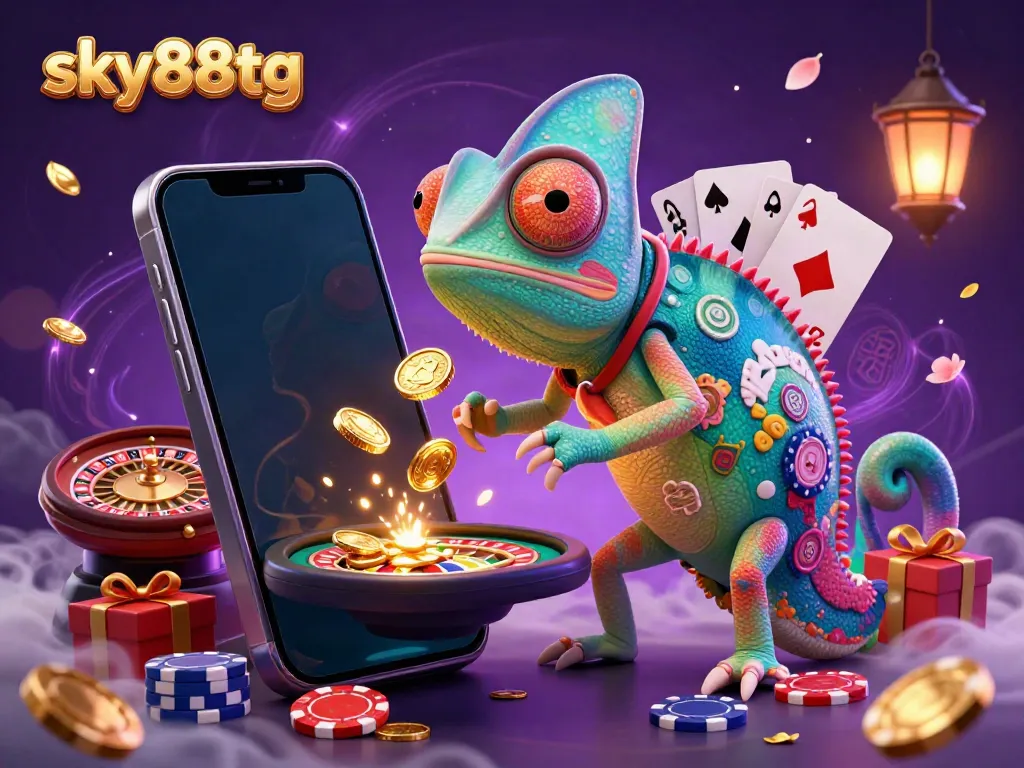Engage and win with innovative games at sky88tg, featuring vibrant chameleon themes and dynamic casino elements.