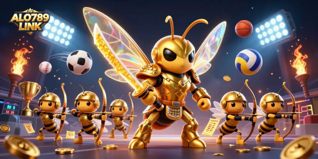 Engage with ALO789 LINK at the elite betting arena featuring dynamic sports elements and vibrant characters.