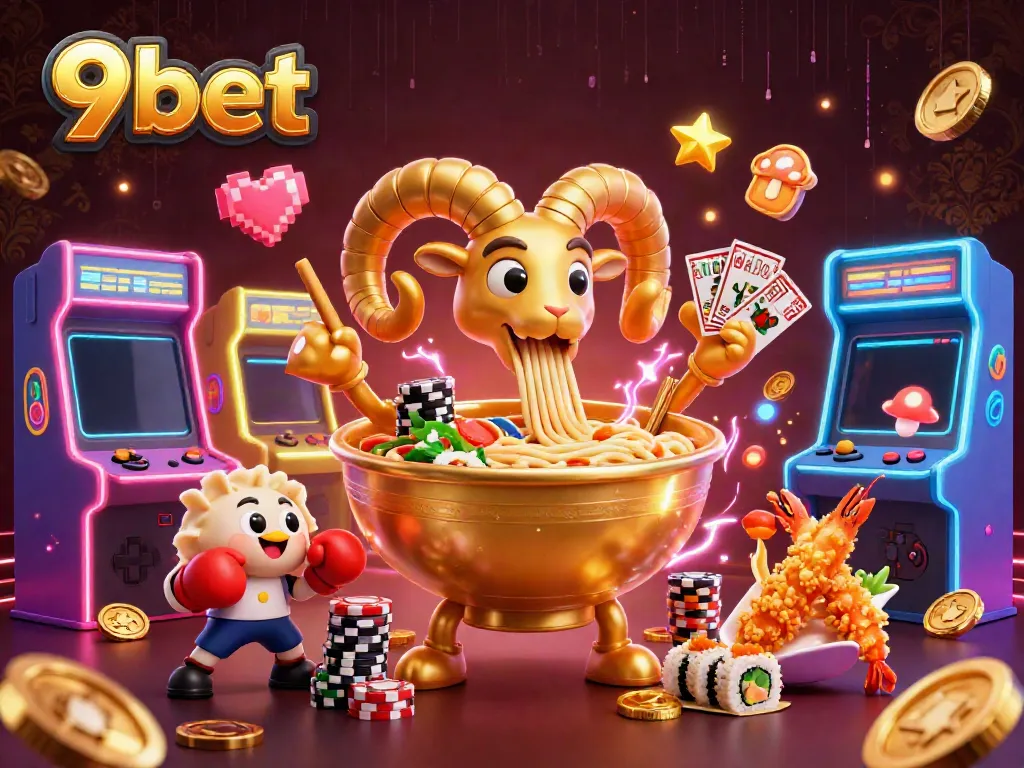 Experience exciting gameplay and vibrant energy at 9bet online casino illustrated in a dynamic scene.