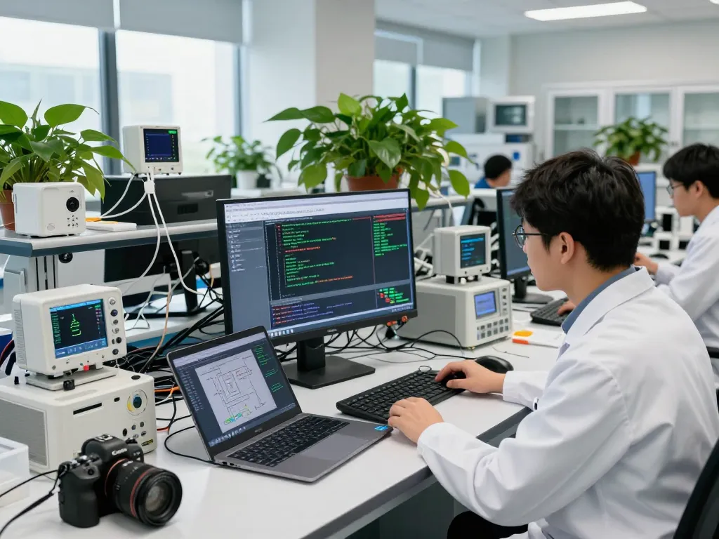 Researcher utilizing the HBET for biological evaluation in a modern lab