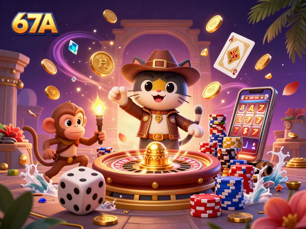 Animate your luck with 67A as a cat archeologist unearths casino treasures.