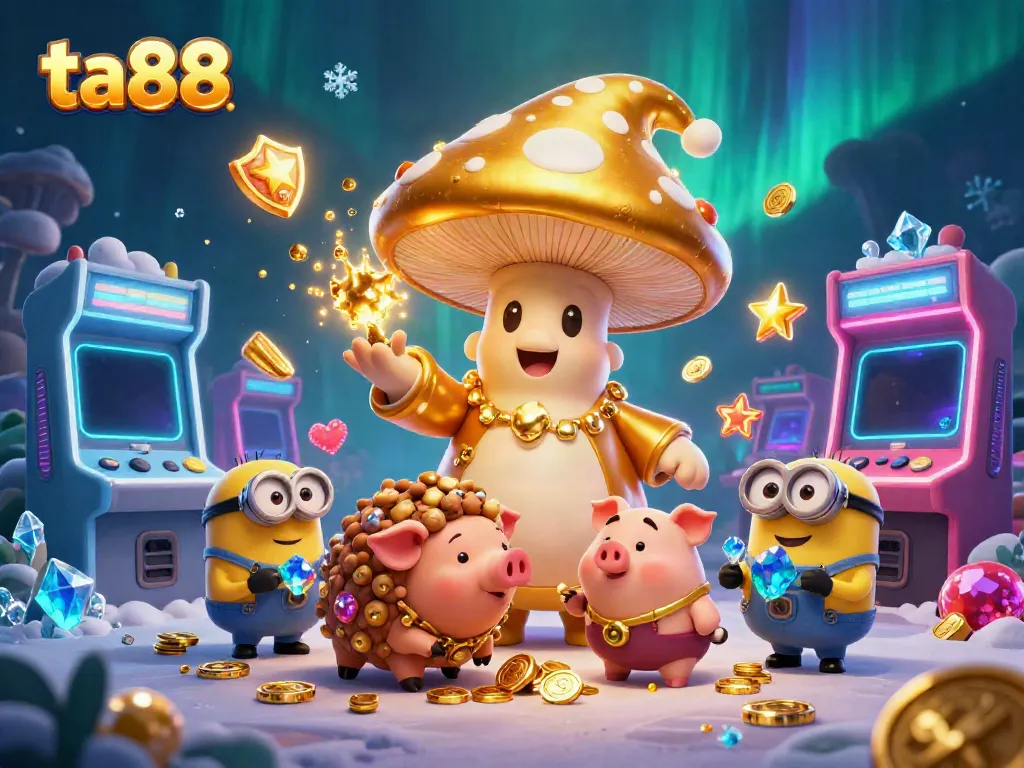 Experience thrilling gaming adventures at ta88, where the magical mushroom wizard unveils treasures in a 3D casino.