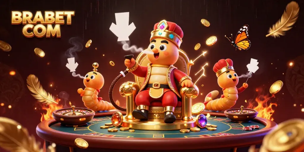Experience winning strategies with BRABET COM in a dynamic 3D casino atmosphere featuring a unique character scene.