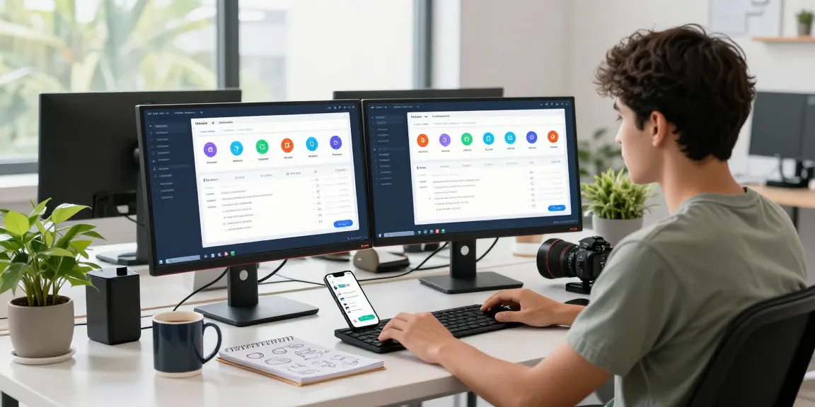 Baixar vídeo sem marca d'água com a interface do aplicativo Muka em ambiente de trabalho moderno.