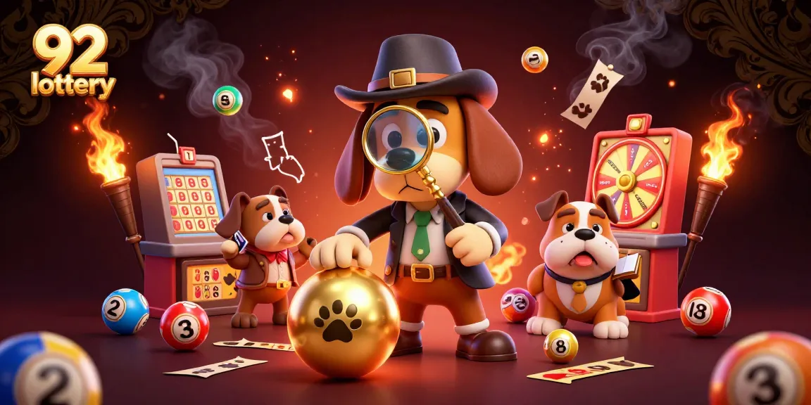 Winning with 92 lottery: colorful lottery balls and a detective discovering clues in a vibrant scene.