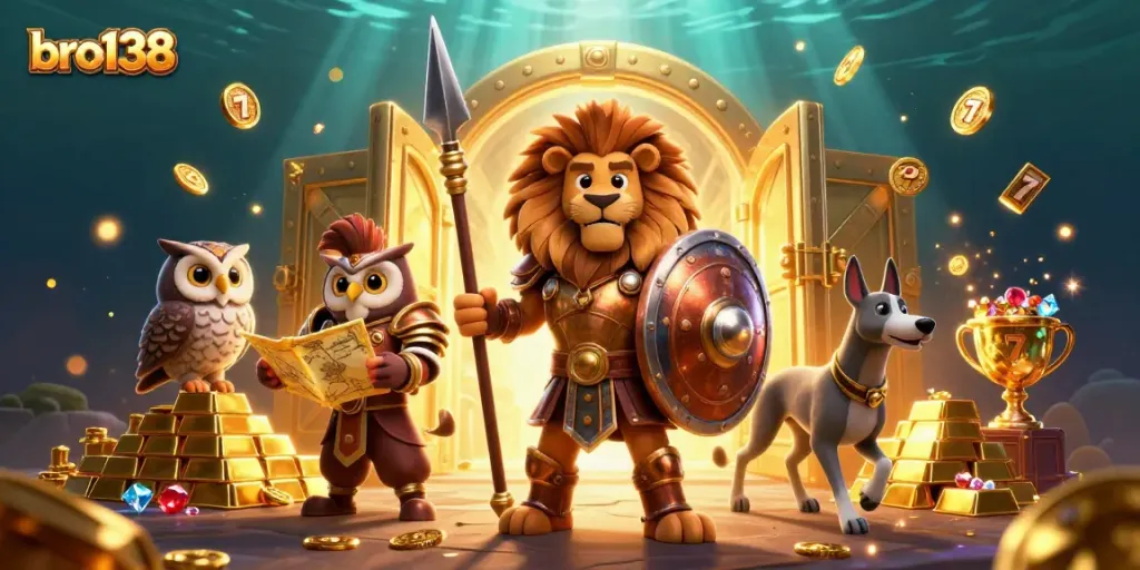 Spin to win at bro138 with a vibrant 3D casino adventure full of treasures and excitement.
