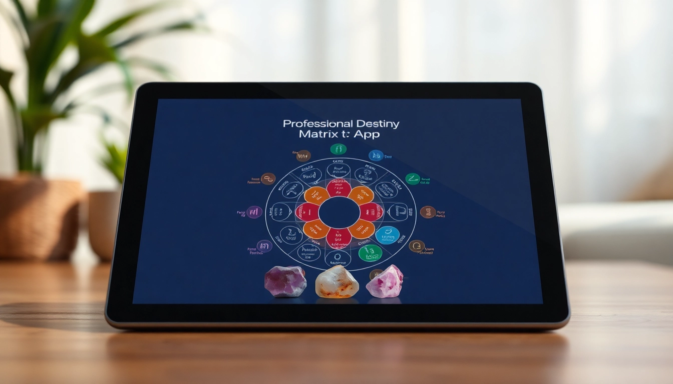 Visual representation of the Destiny Matrix Chart App interface showcasing personalized insights.