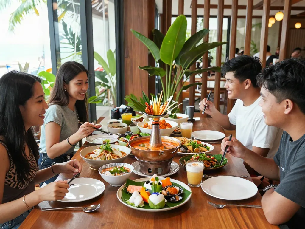 rokok88 dining experience with authentic Thai cuisine at Tarachan Huahin Restaurant.