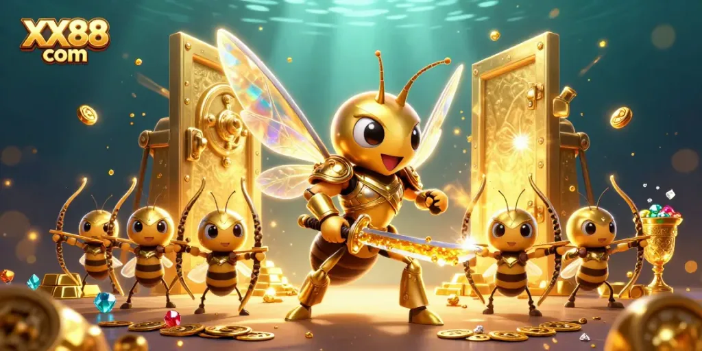 Experience the thrill of gaming at XX88 com with golden treasures and vivid illustrations.