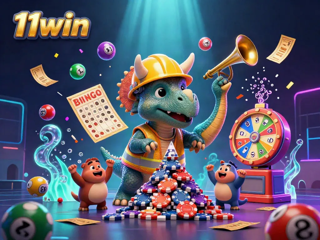 Celebrate wins at 11win with an energetic scene of gaming excitement featuring colorful lottery ball action.