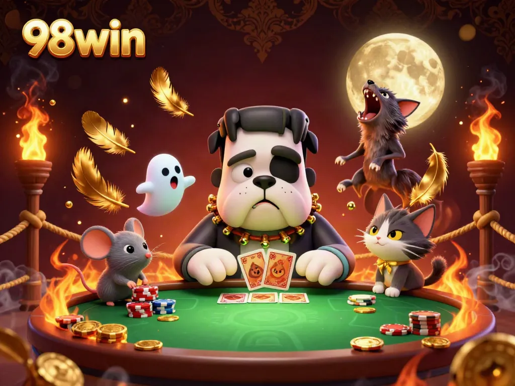 Experience thrilling gameplay at 98win with the unique card-dealing bulldog and mystical creatures.