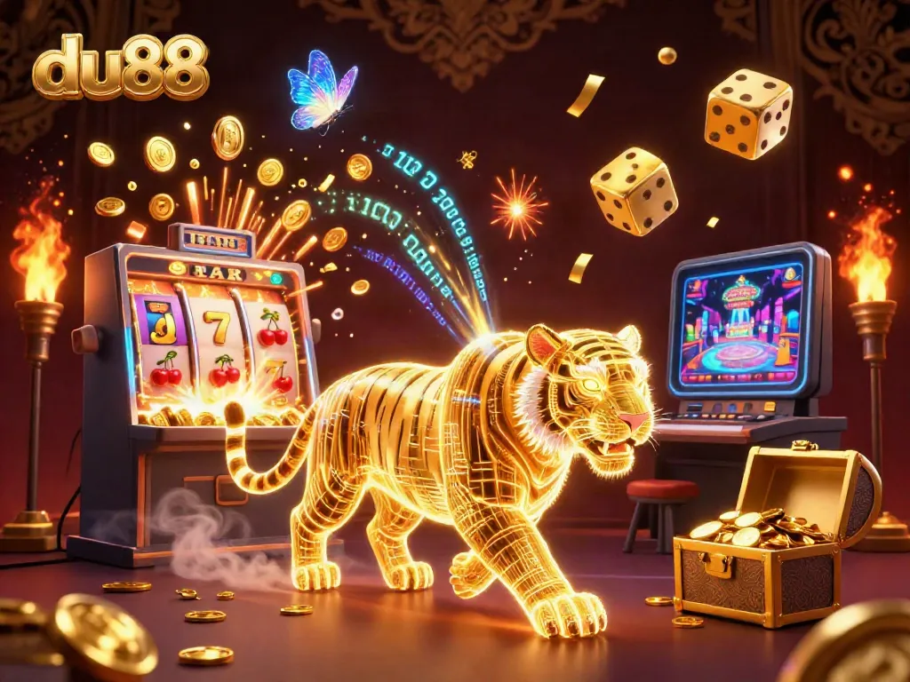 Experience thrilling gameplay at du88 with captivating 3D visual elements showcasing a lively casino