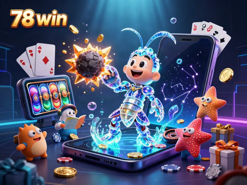 Engage with thrilling slot games at 78 win, featuring vibrant 3D characters and dynamic casino elements.