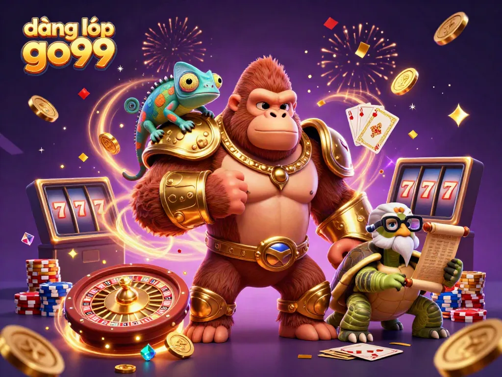 Experience excitement with đăng nhập go99 in a vibrant casino scene featuring bold characters and dynamic gaming elements.