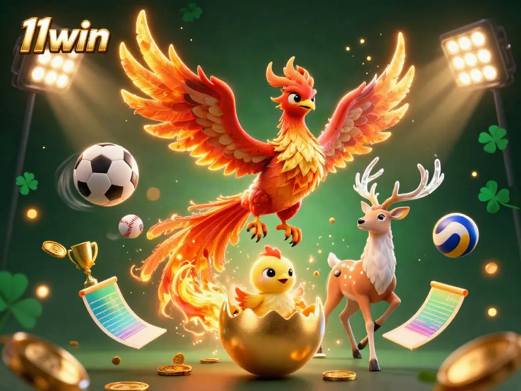 Experience the thrill of 11win with dynamic casino elements and animated characters in 3D.