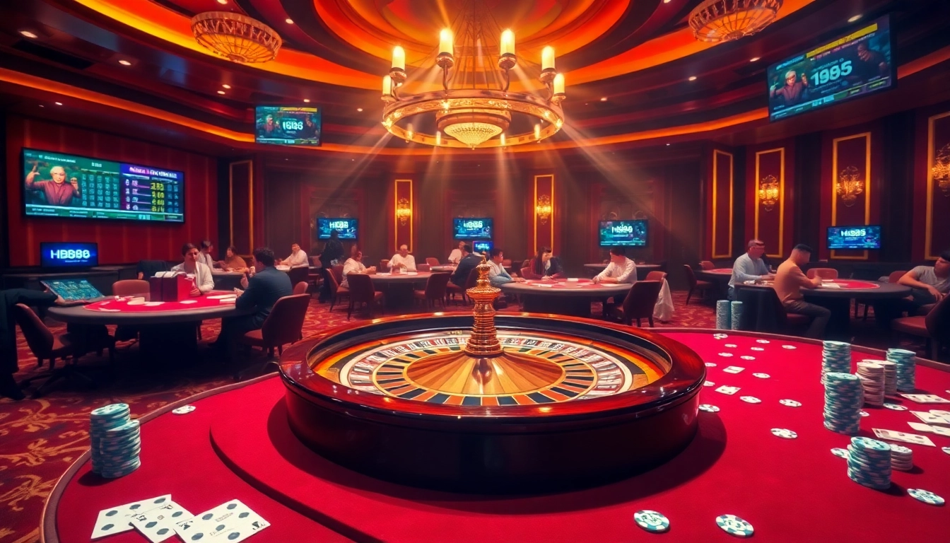 Experience thrilling gameplay at HB88 link with vibrant casino elements and professional ambiance.
