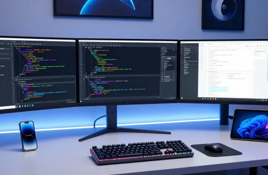 go8net - Modern tech development workspace showcasing software solutions.