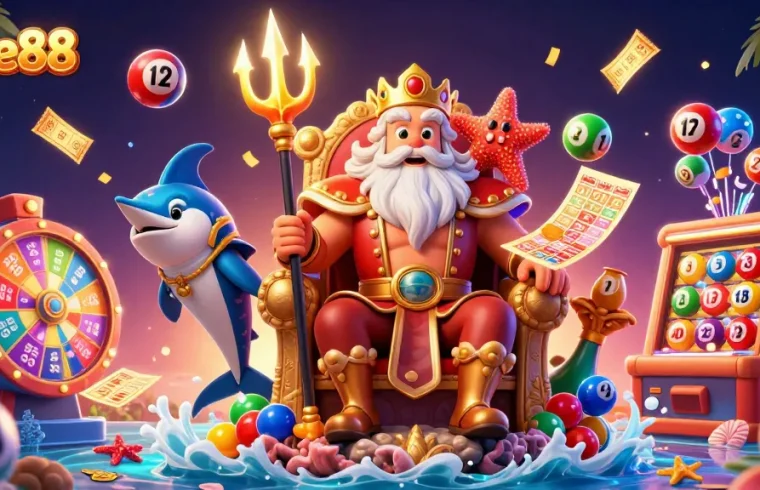 Engage with the vibrant world of lode88's online casino, featuring Neptune and thrilling lottery elements.