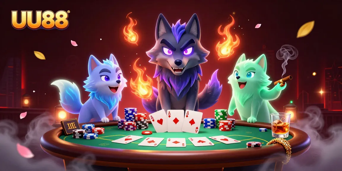 Experience thrilling gameplay at UU88 with a vibrant 3D casino table scene filled with excitement.