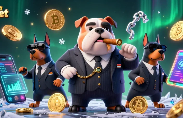 Experience debet gaming with mafia characters and vibrant 3D coins in a thrilling casino scene.