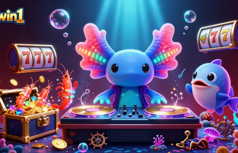 Join the sunwin1 casino adventure with vibrant underwater characters and dazzling game elements.
