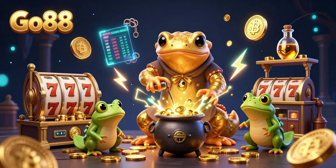 Engage with Go88 in a thrilling 3D casino atmosphere featuring vibrant slot games and magical elements showcasing unique performances.