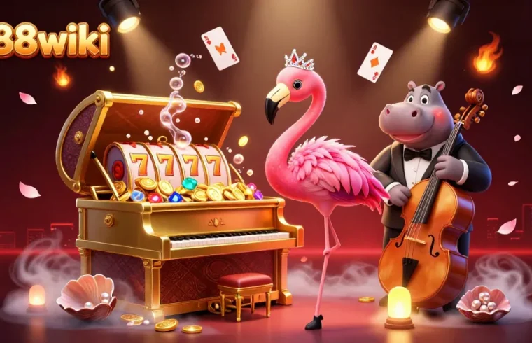 Join the excitement at ku88wiki with vibrant casino elements in a lively scene.